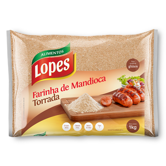 Lopes Farinha de Mandioca Torrada 1Kg