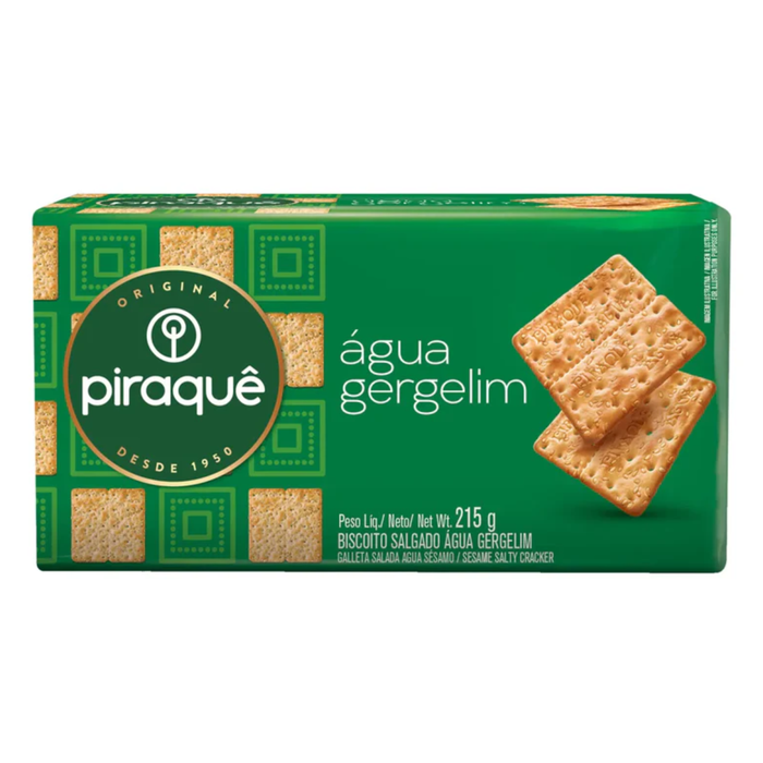 Piraque Biscoito Agua Gergelim 215g