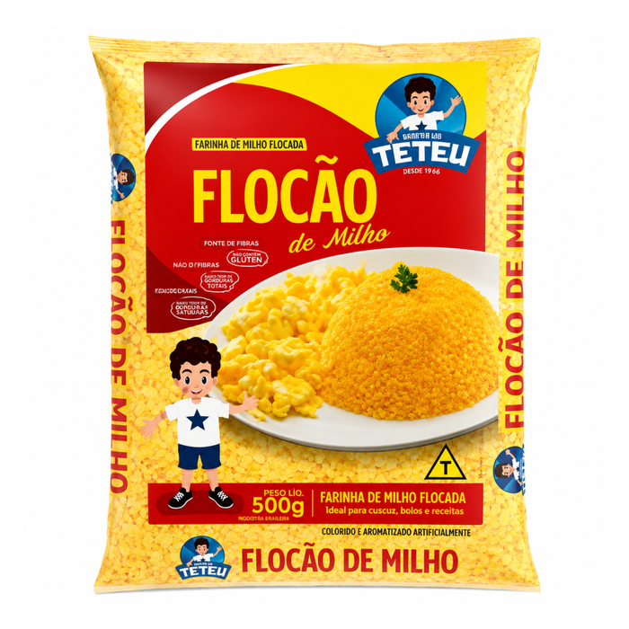 Teteu Milho Flocao Cuscuz 500g