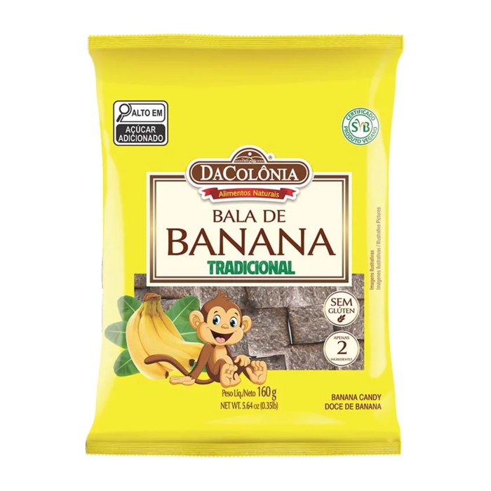 Da Colônia Bala de Banana Tradicional 160g