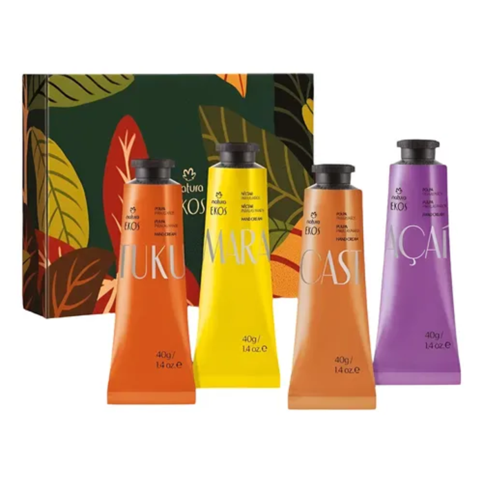 NATURA Ekos Creme Para Mãos - Caixa 4 Fragrâncias 160g