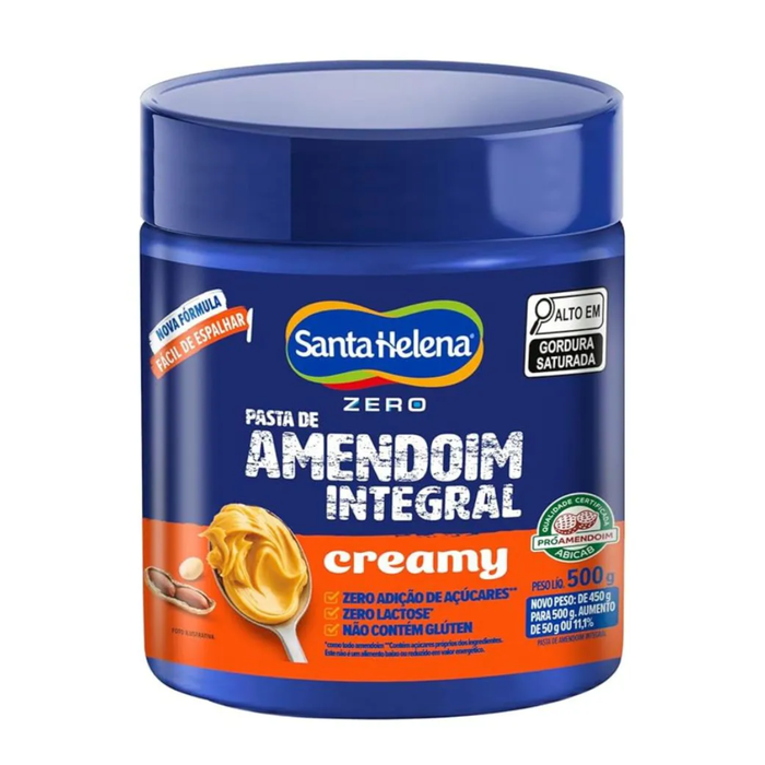 Santa Helena Pasta de Amendoim Integral Zero Acucar 500g