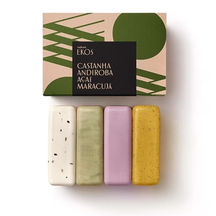 NATURA Ekos Sabonete em Barra Acai, Andiroba, Castanha e Maracuja (4x 100Gr)