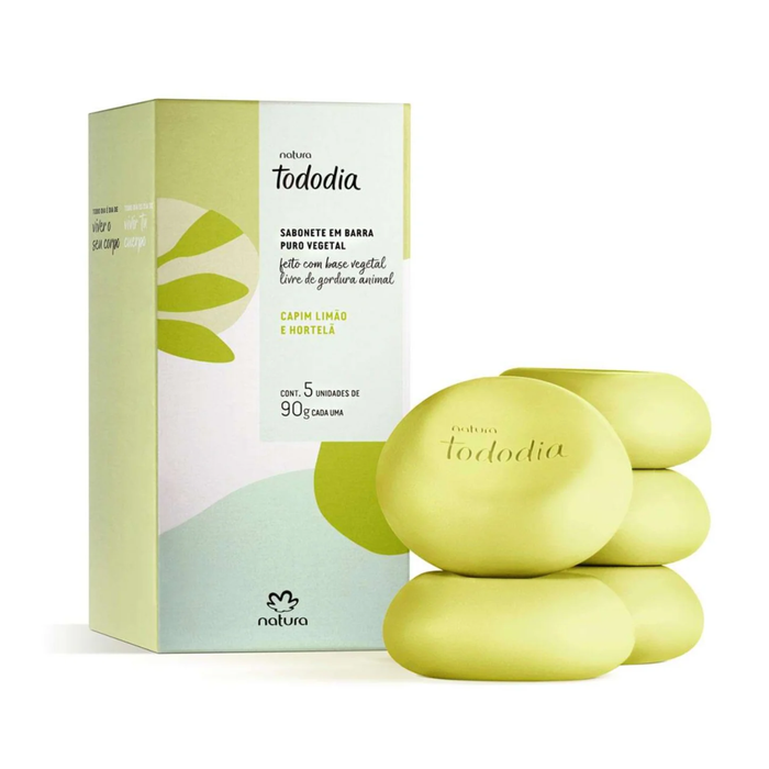 NATURA Todo Dia Sabonete Barra Capim Limao e Hortela 450g