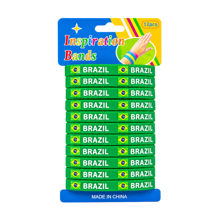 Pulseira Brasil Silicone Copa 2026