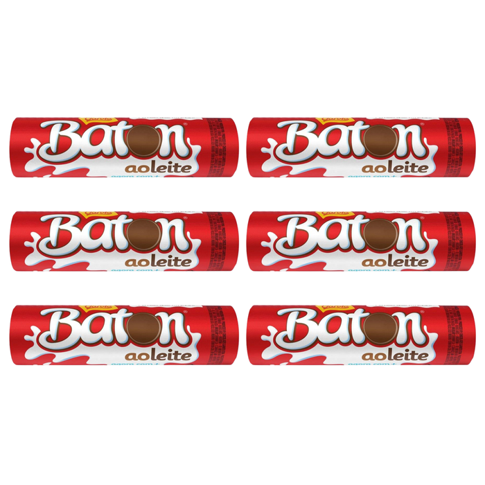 Garoto Baton ao Leite 16g - 6 Unidades