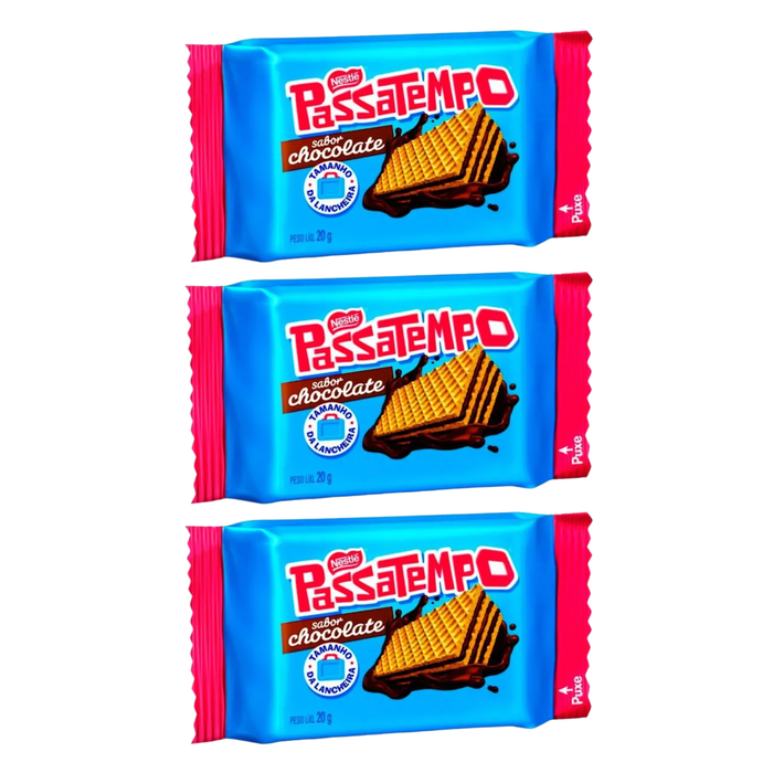 Nestle Wafer Passatempo Chocolate 20g - 3 Unidades