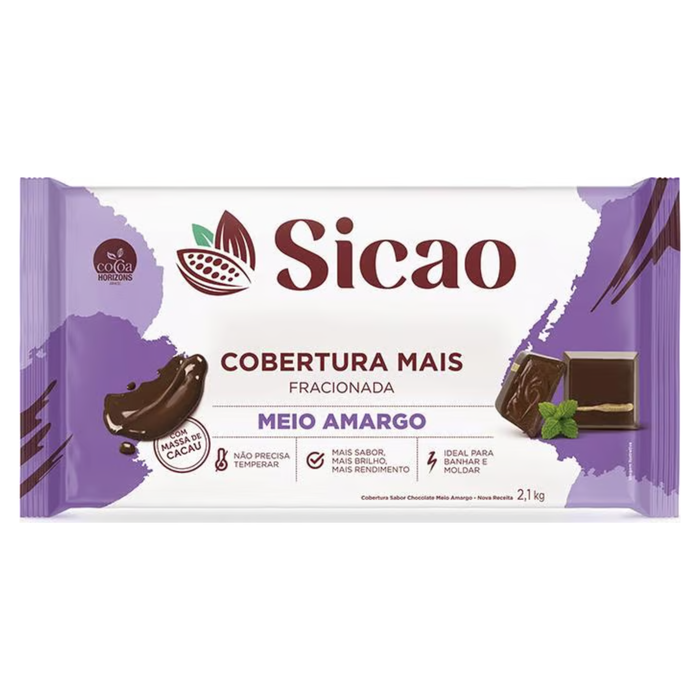 Sicao Cobertura Fracionada Chocolate Meio Amargo 2.1Kg