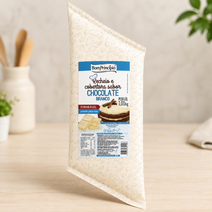 Bom Principio Recheio Forneavel Chocolate Branco 1.01Kg