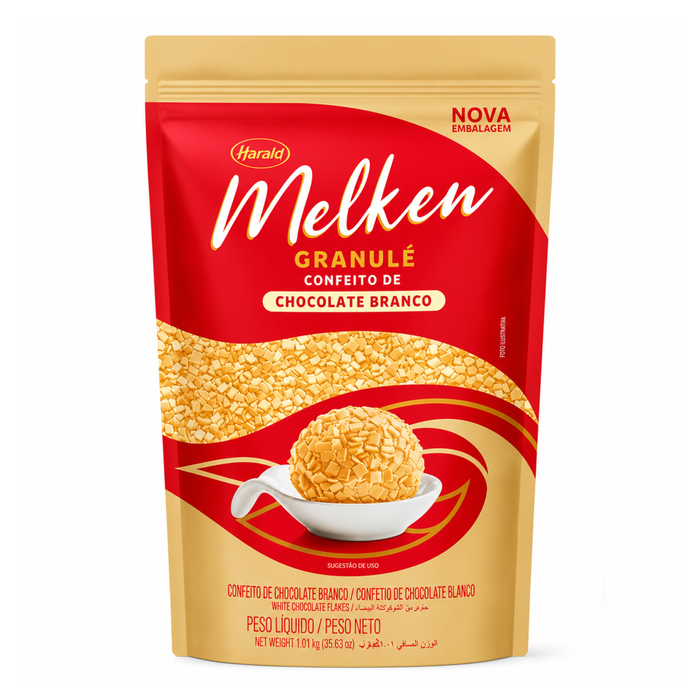 Melken Harald Granule Chocolate Branco 400g