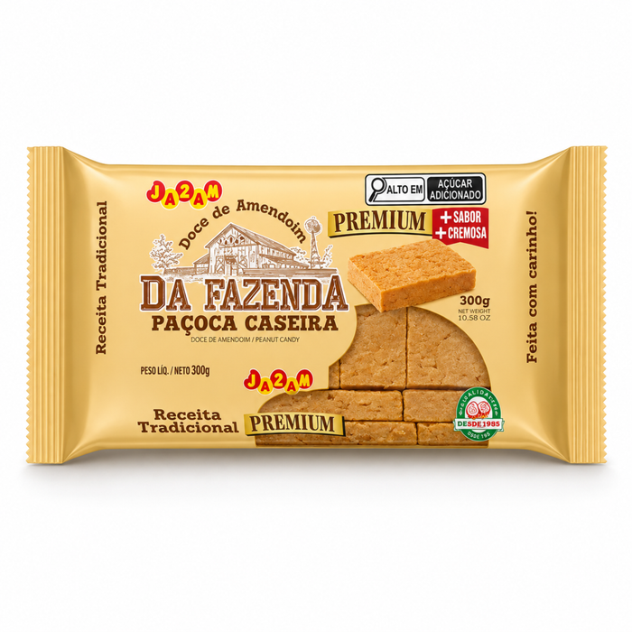 Jazam Paçoca Caseira da Fazenda Premium 360g