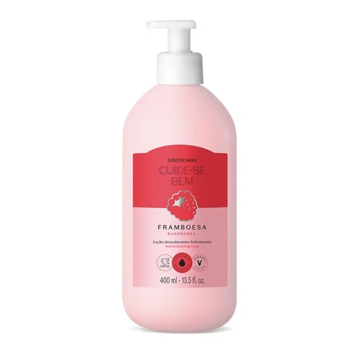 O Boticario Cuide-se Bem Locao Hidratante Framboesa 400ml