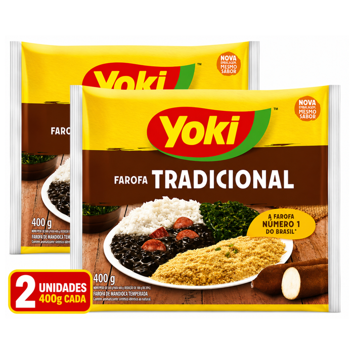 Yoki Farofa Tradicional Temperada 400G - 2 UNIDADES