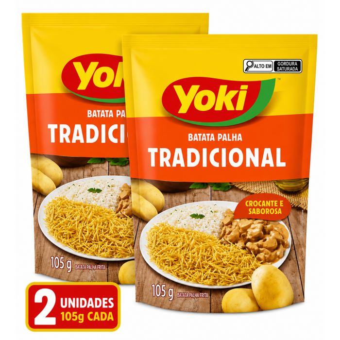 Yoki Batata Palha Tradicional 105g - 2 Un.