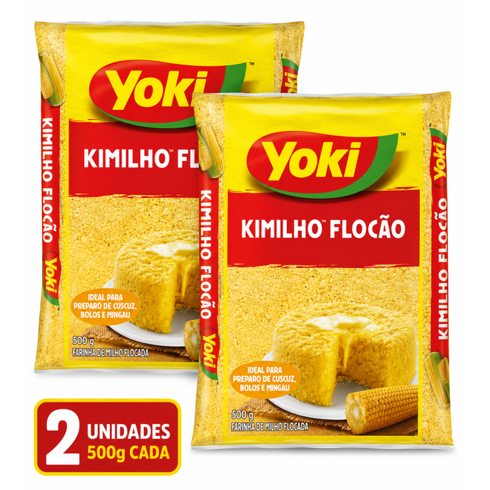 Yoki Kimilho Flocão Cuscuz 500G - 2 UNIDADES