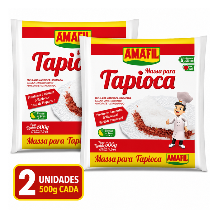Amafil Tapioca Hidradata 500g - 2 Unidades