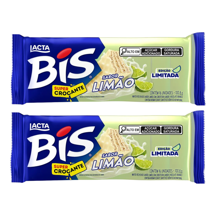 Lacta Bis Limao Edicao Limitada 100g - 2 UNIDADES
