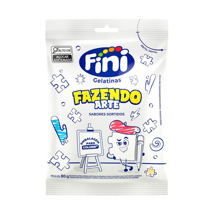 Fini Gelatinas Fazendo Arte Sabor Sortido 80g