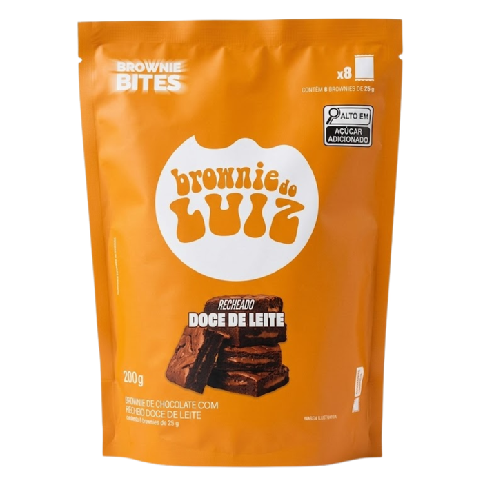 Brownie do Luiz Brownie Bites Recheado Doce de Leite 200g