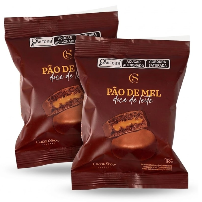 Cacau Show Pão de Mel de Doce de Leite 50g - 2 Unidades