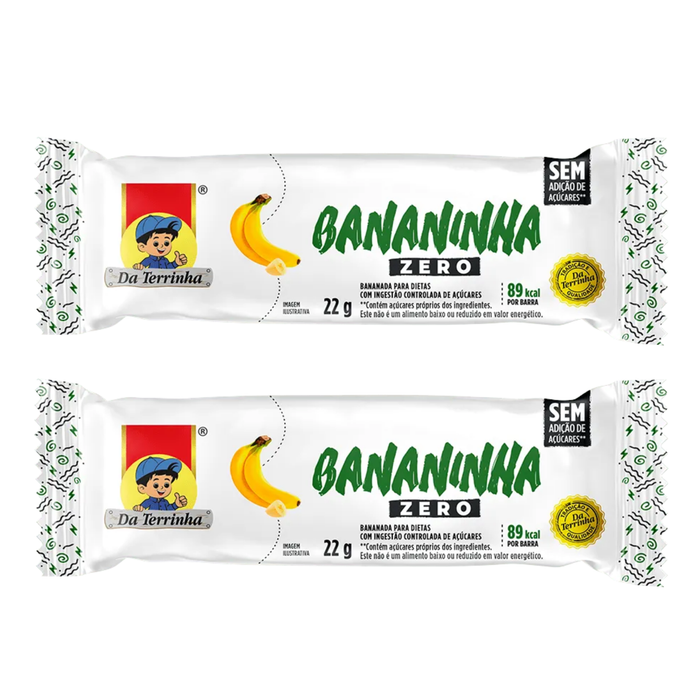 Da Terrinha Bananinha Cremosa Zero Acucar 30g - 2 Unidades