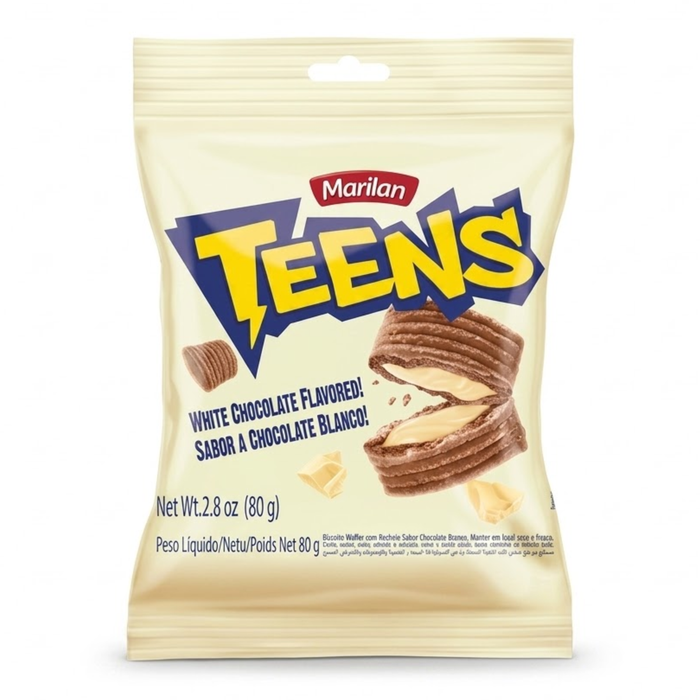 Marilan Teens Biscoito Chocolate Branco 80g