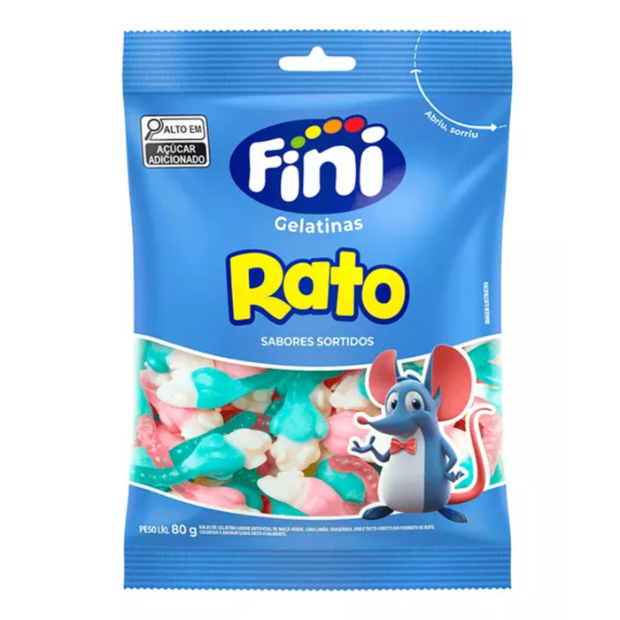 Fini Gelatina Rato Sabores Sortidos 80g