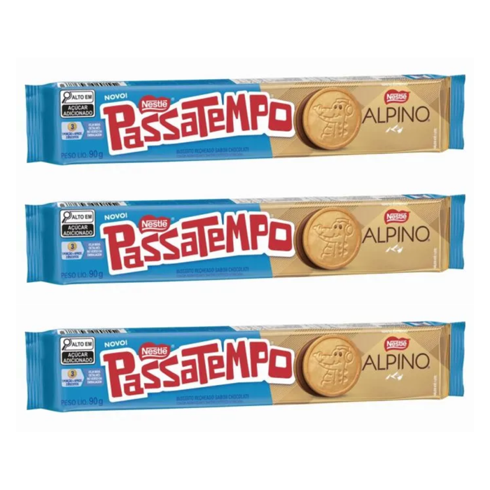 Nestlé Passatempo Biscoito Alpino Chocolate 90g