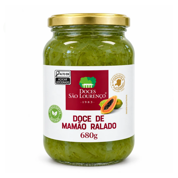São Lourenço Doce de Mamão Ralado 680g