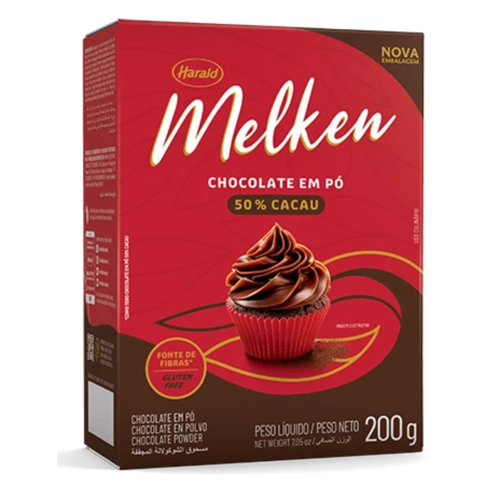 Harald Melken Cacau em Po 50% Cacau 200g