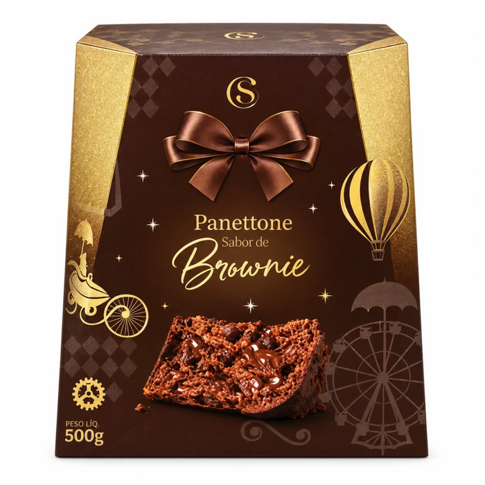 Cacau Show Panettone Brownie 500g