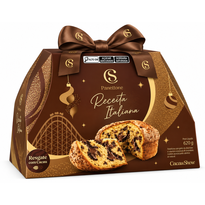 Cacau Show Panettone Milanes Trufado 620g
