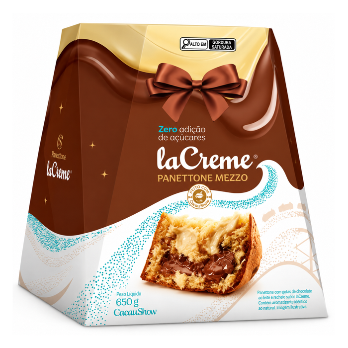 Cacau Show Panettone LaCreme ZERO Acucar 650g