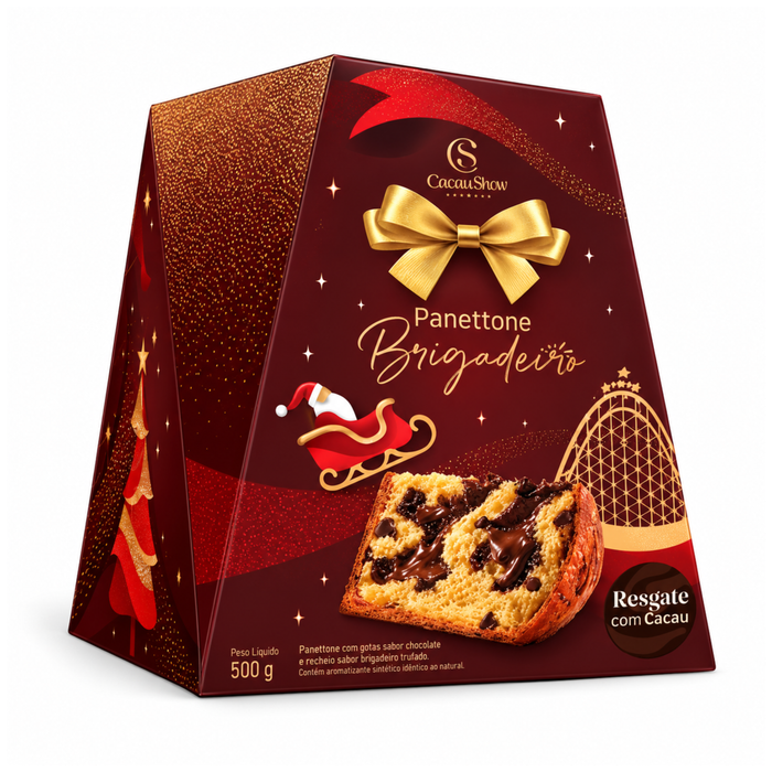 Cacau Show Panettone Brigadeiro Mini 130g