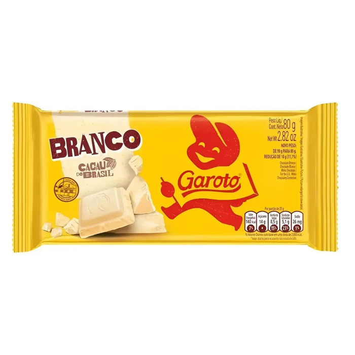 Garoto Barra Chocolate Branco 80g