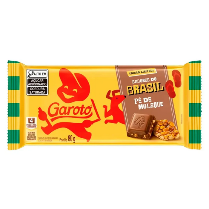 Garoto Barra Chocolate Pe de Moleque 80g