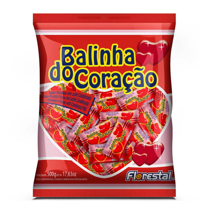 Florestal Bala Coracao Morango 500g