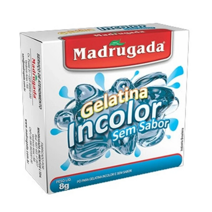 Madrugada Gelatina Incolor Sem Sabor 8g