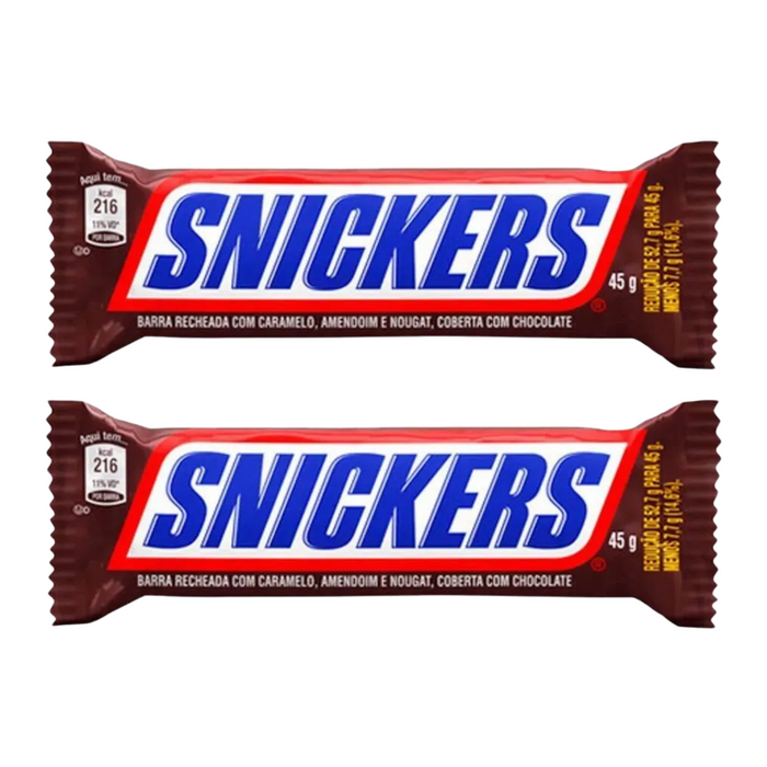 Snickers Barrinha Chocolate Original 42g - 2 Unidades