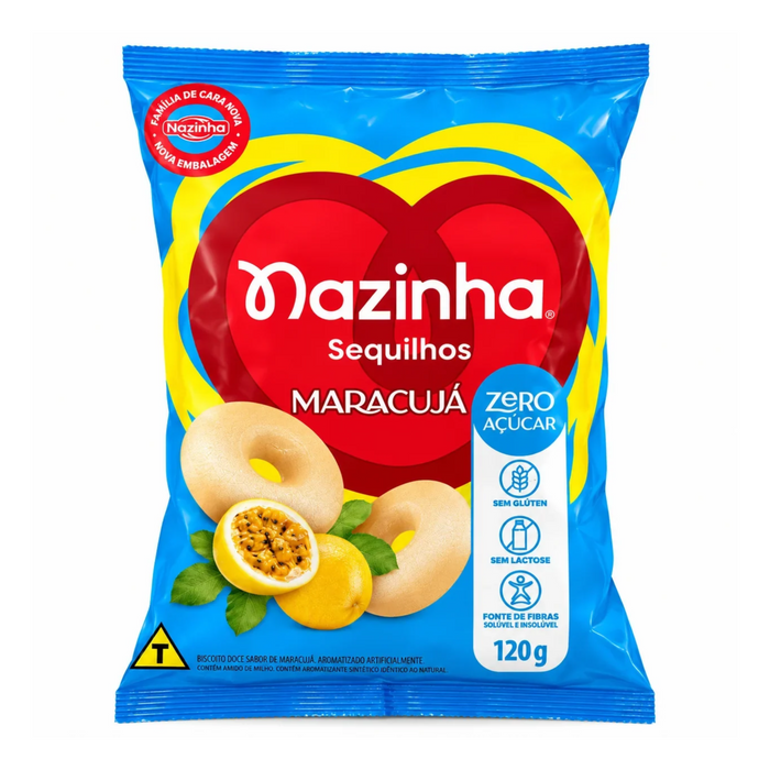 Nazinha Sequilhos de Maracuja ZERO ACUCAR 120g