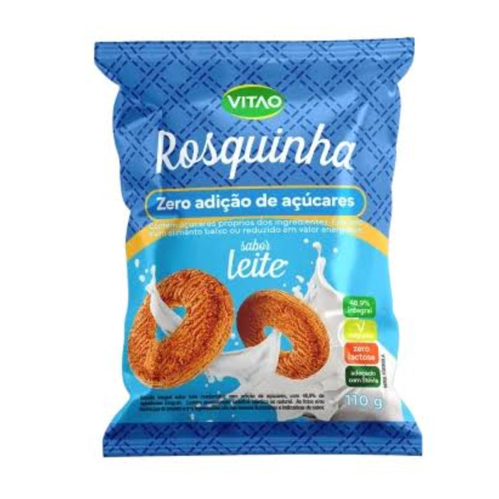 Vitao Rosquinha Integral de Leite Zero Acucar 110g