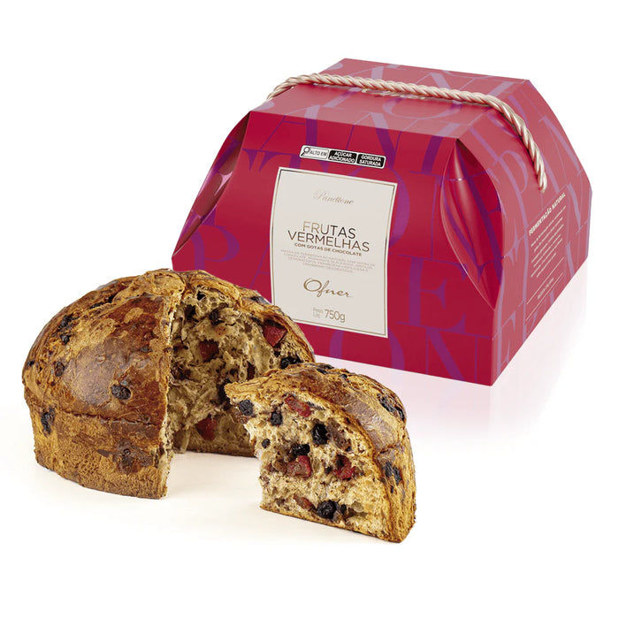 Ofner Panettone Genovese Frutas Vermelhas e Gotas de Chocolate 750g