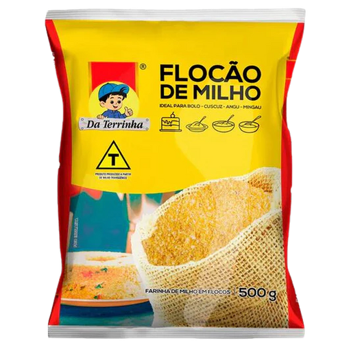 Milho Flocao - Cuscuz - Produto brasileiro - Cozinha Brasileira - Flocao Milho - Da Terrinha 