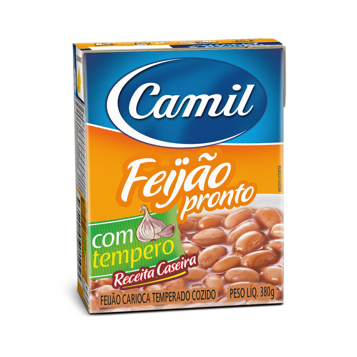 Camil Feijao Carioca Pronto com Tempero 380g