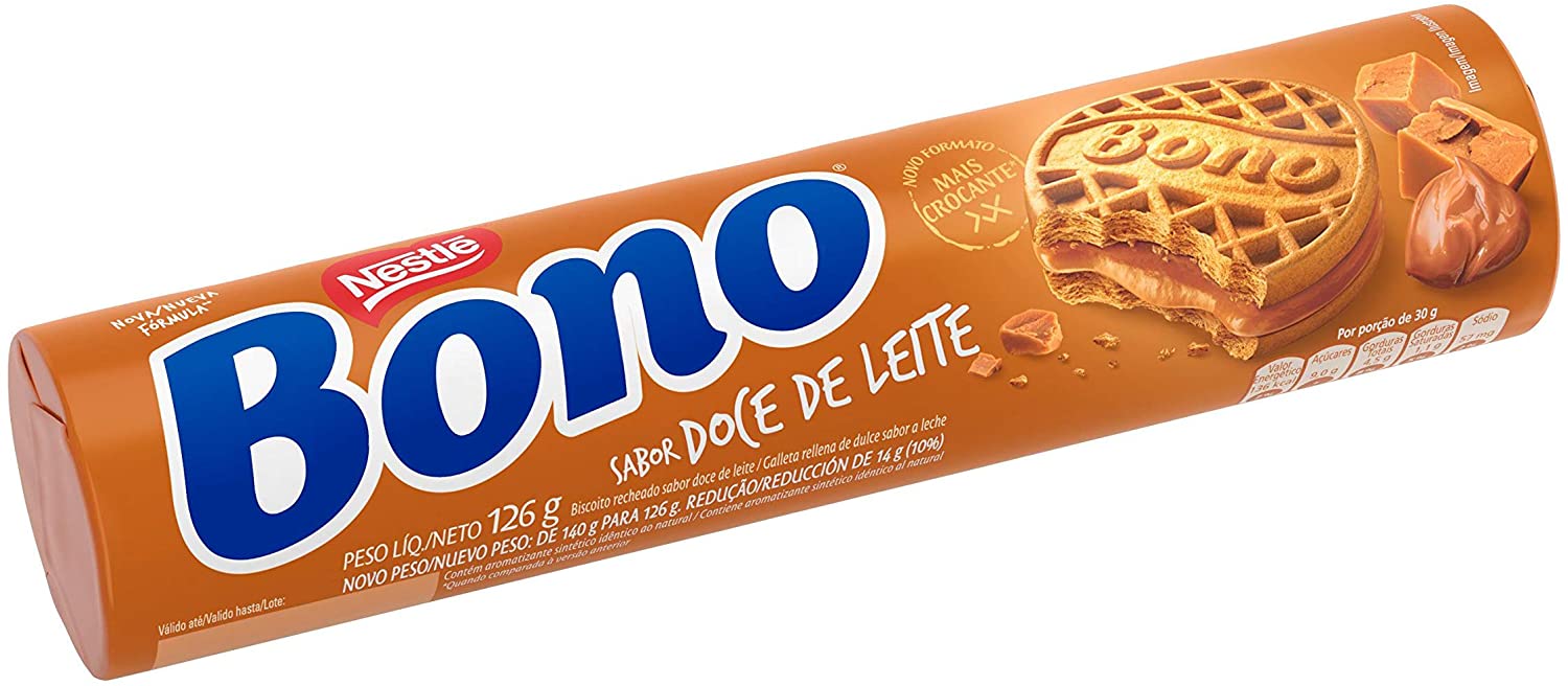 Nestlé Biscoito Recheado Bono Doce de Leite - 126g