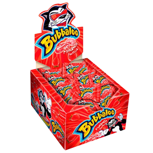 Bubbaloo Chewing Gum Display with 60 Units Strawberry